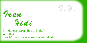 iren hidi business card